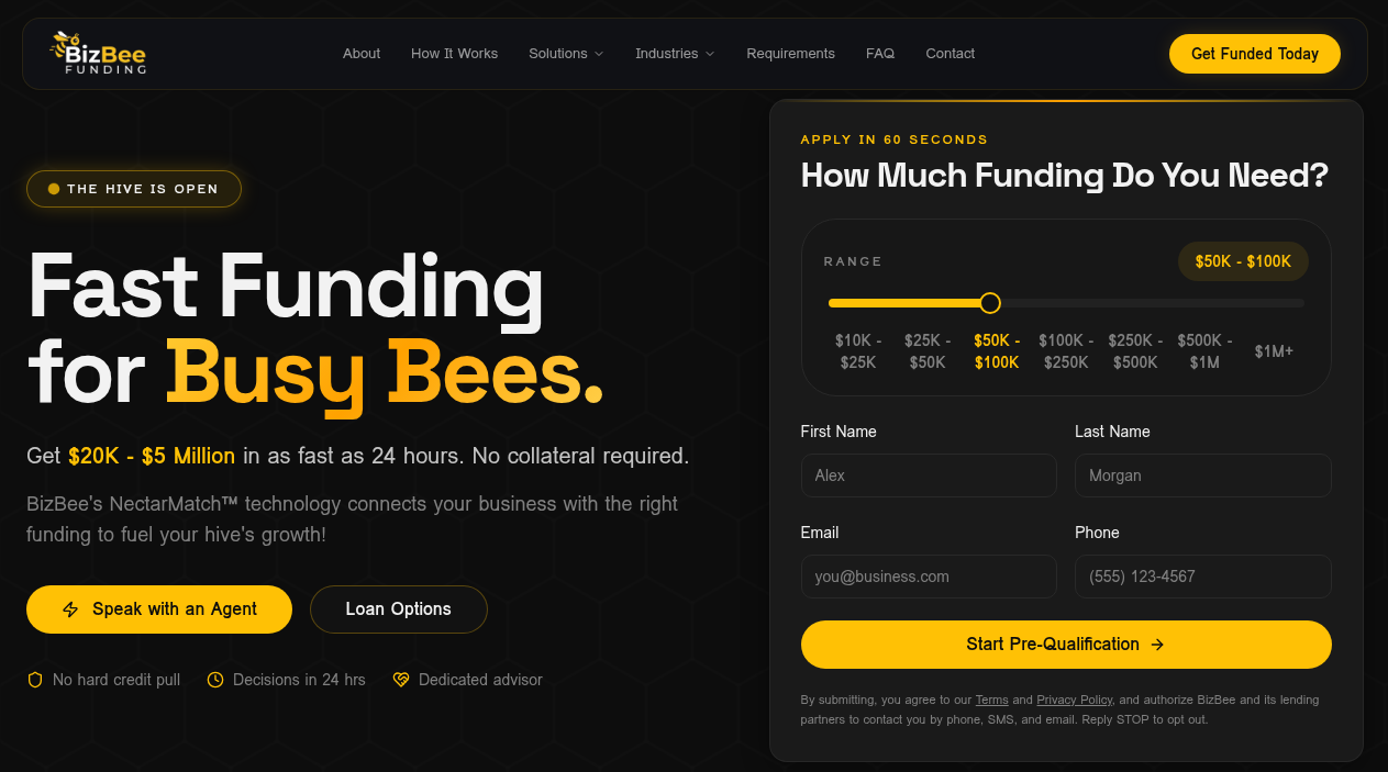 BizBee Funding — Business Lending Marketplace